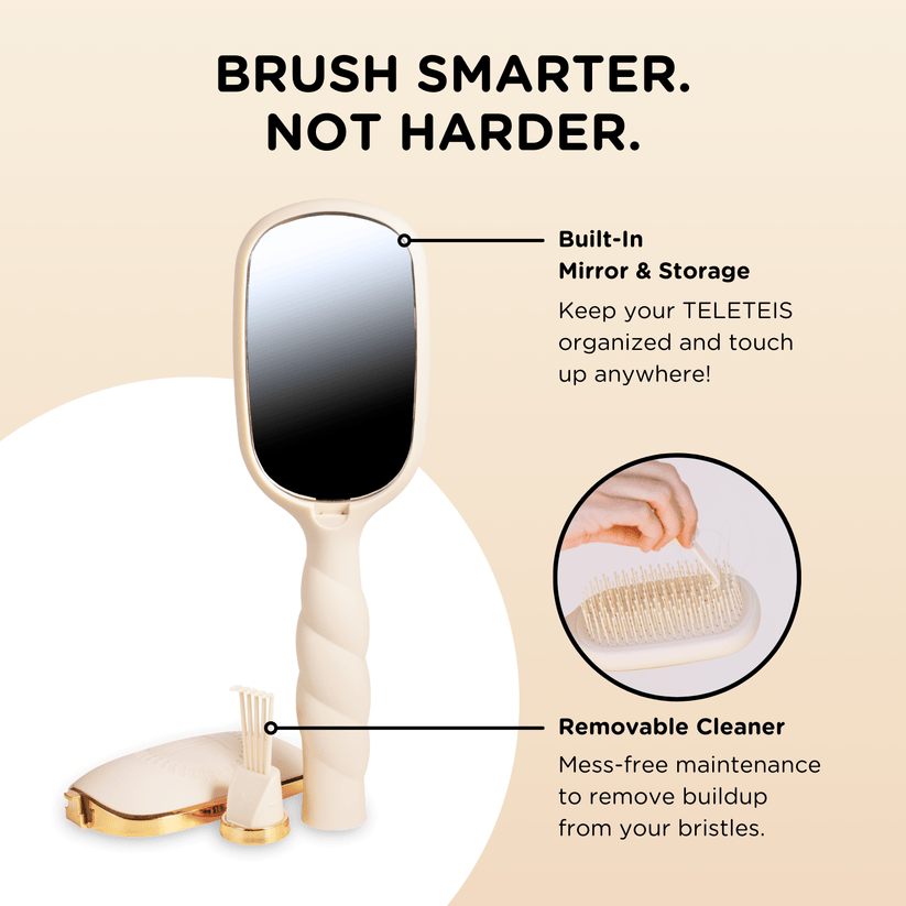 TELETIES - Detangler Hair Brush - Fine Hair – Tan