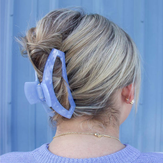 TELETIES - Open Large Hair Clip - Blue Lagoon