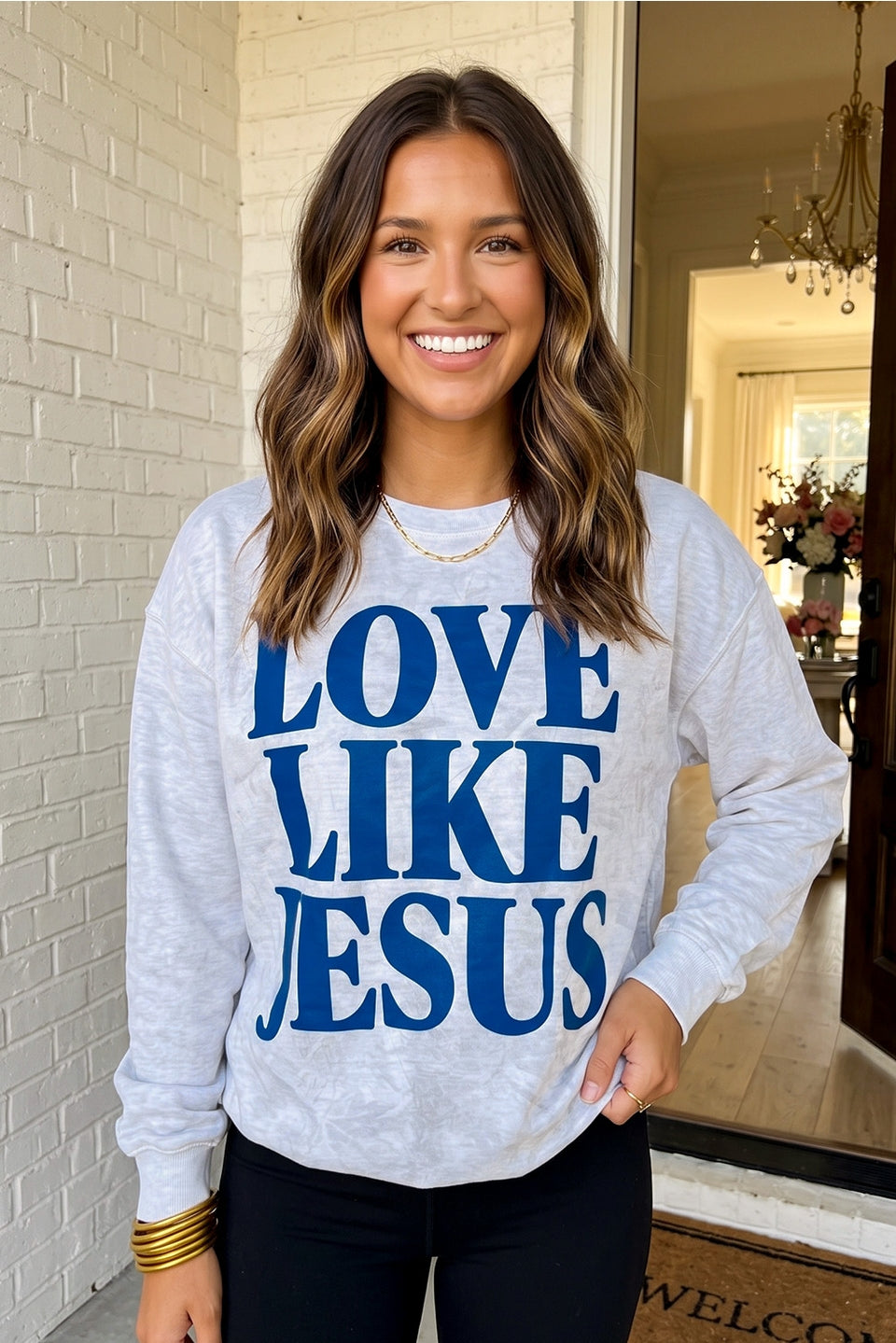 The Love Like Jesus Snow Camo Sweatshirt