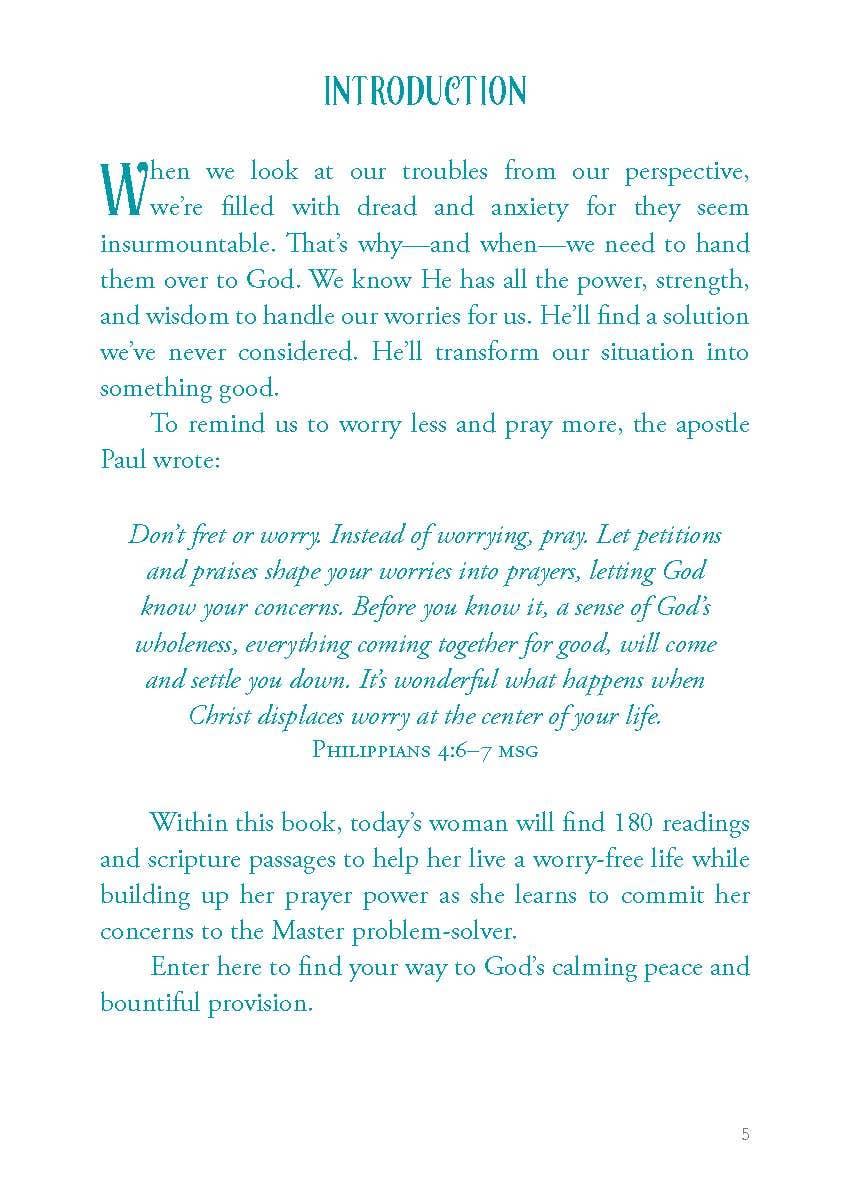 Worry Less Pray More