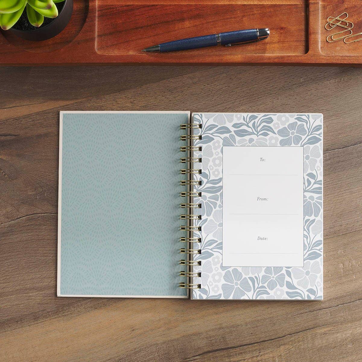 Journal Spiral Cream Floral God Is Good Psalm 34:8
