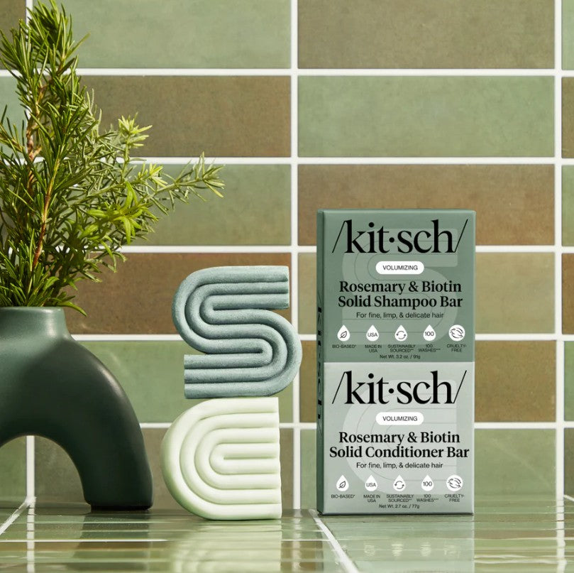 KITSCH - Rosemary & Biotin Volumizing Shampoo & Conditioner Bar Combo