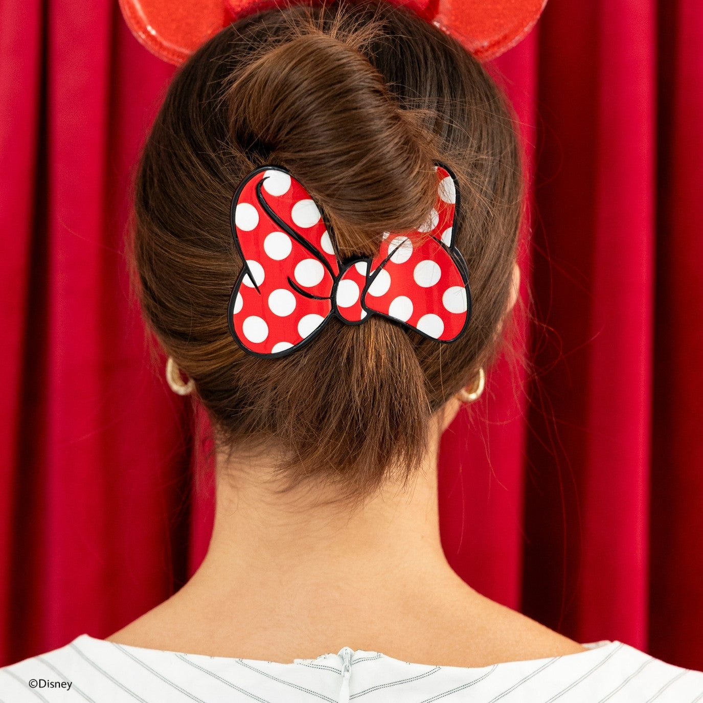 TELETIES - Large Flat Hair Clip - Disney: Minnie's Bow