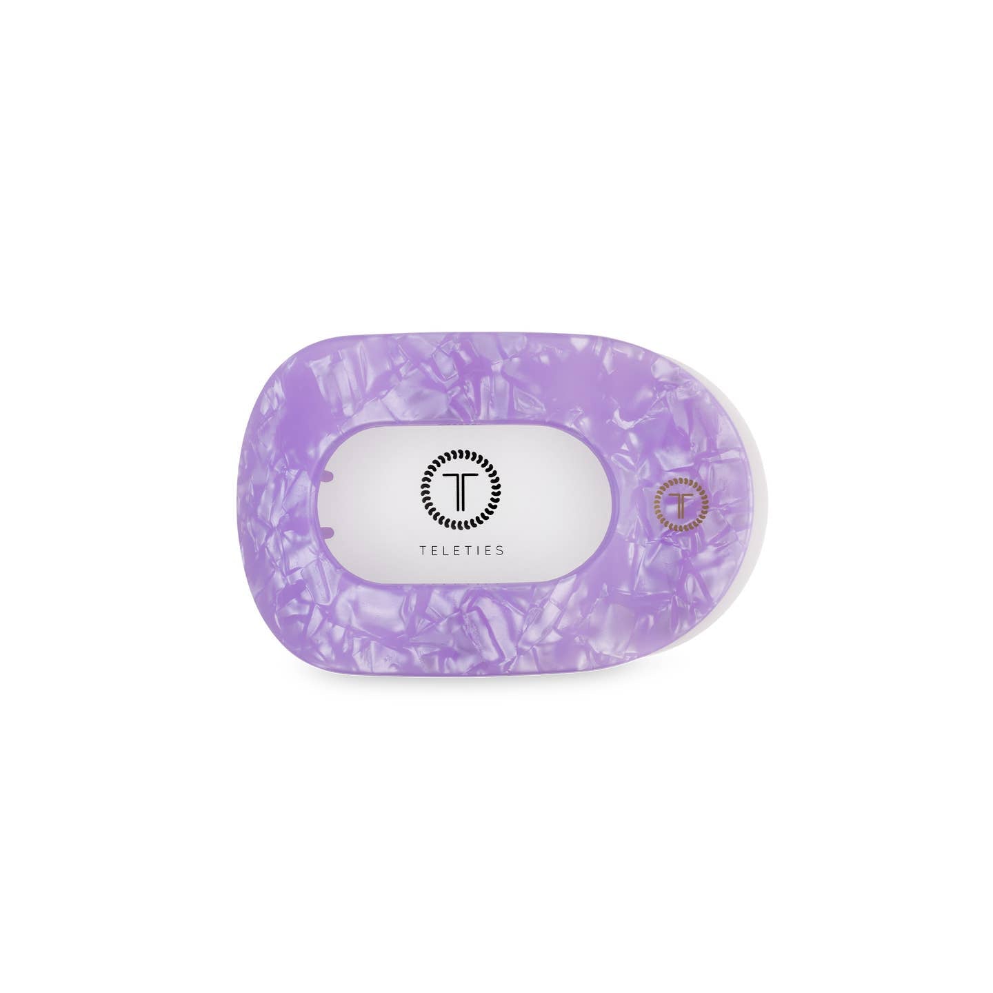TELETIES - Small Flat Round Clip - Lavender Mist
