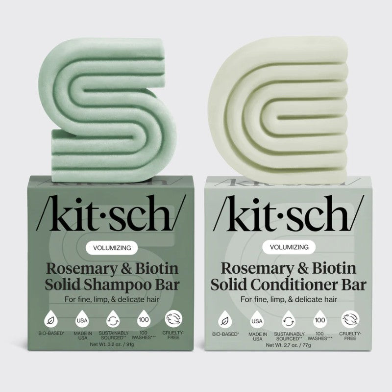 KITSCH - Rosemary & Biotin Volumizing Shampoo & Conditioner Bar Combo