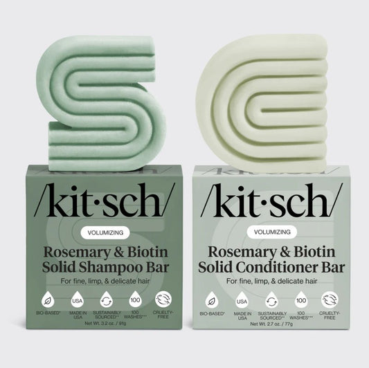 KITSCH - Rosemary & Biotin Volumizing Shampoo & Conditioner Bar Combo