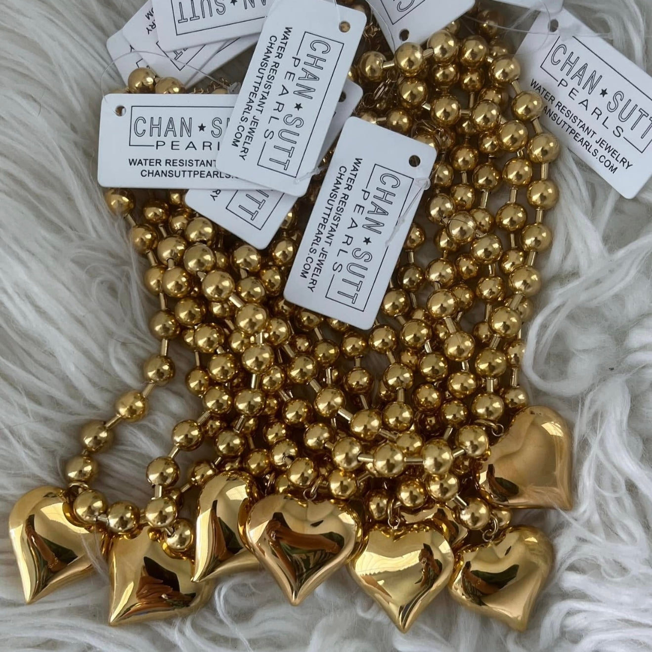 CHANSUTTPEARLS - The Bubble Heart Necklace - Gold