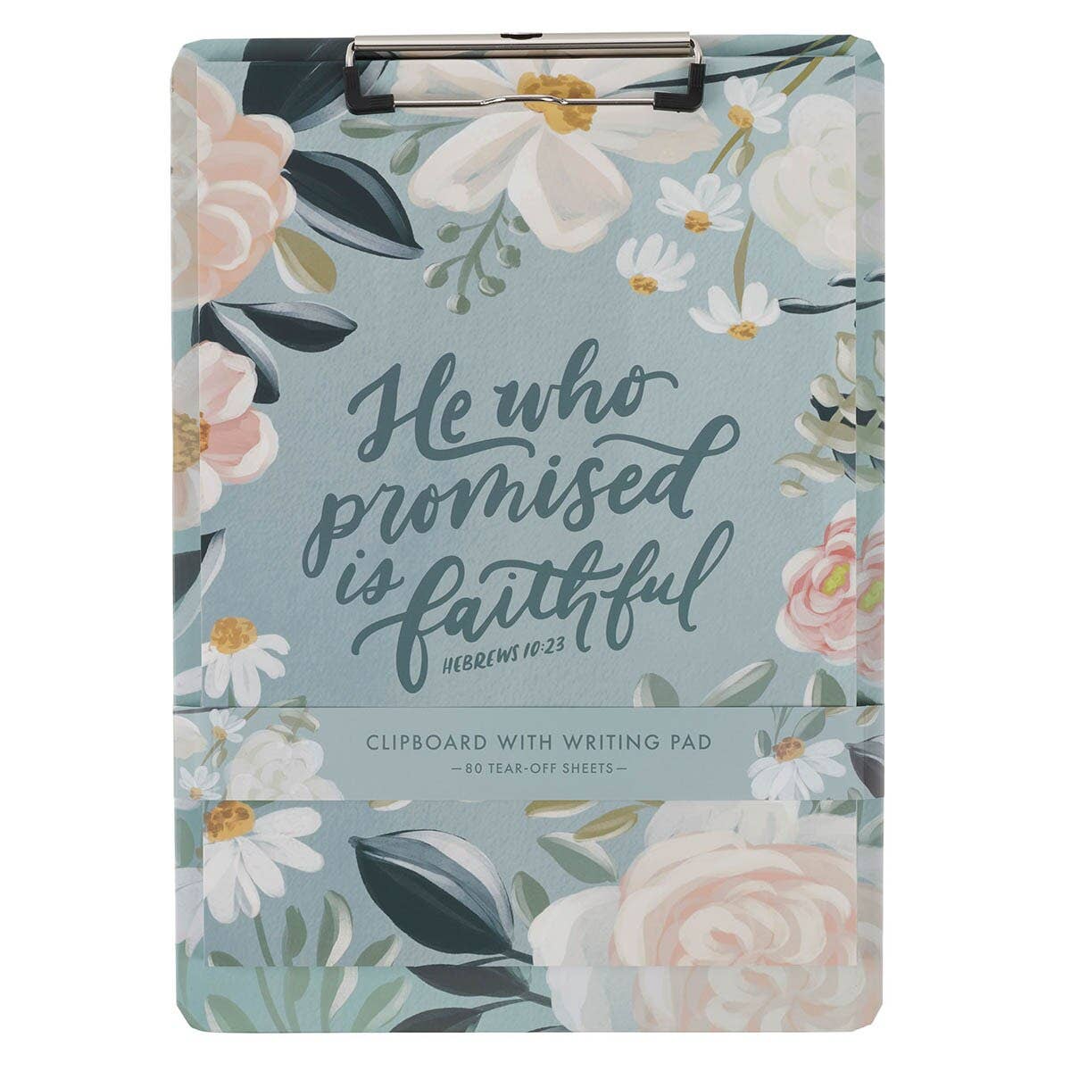 Clipboard W/Pad - Floral He Who Promised Is Faithful Hebrews 10:23