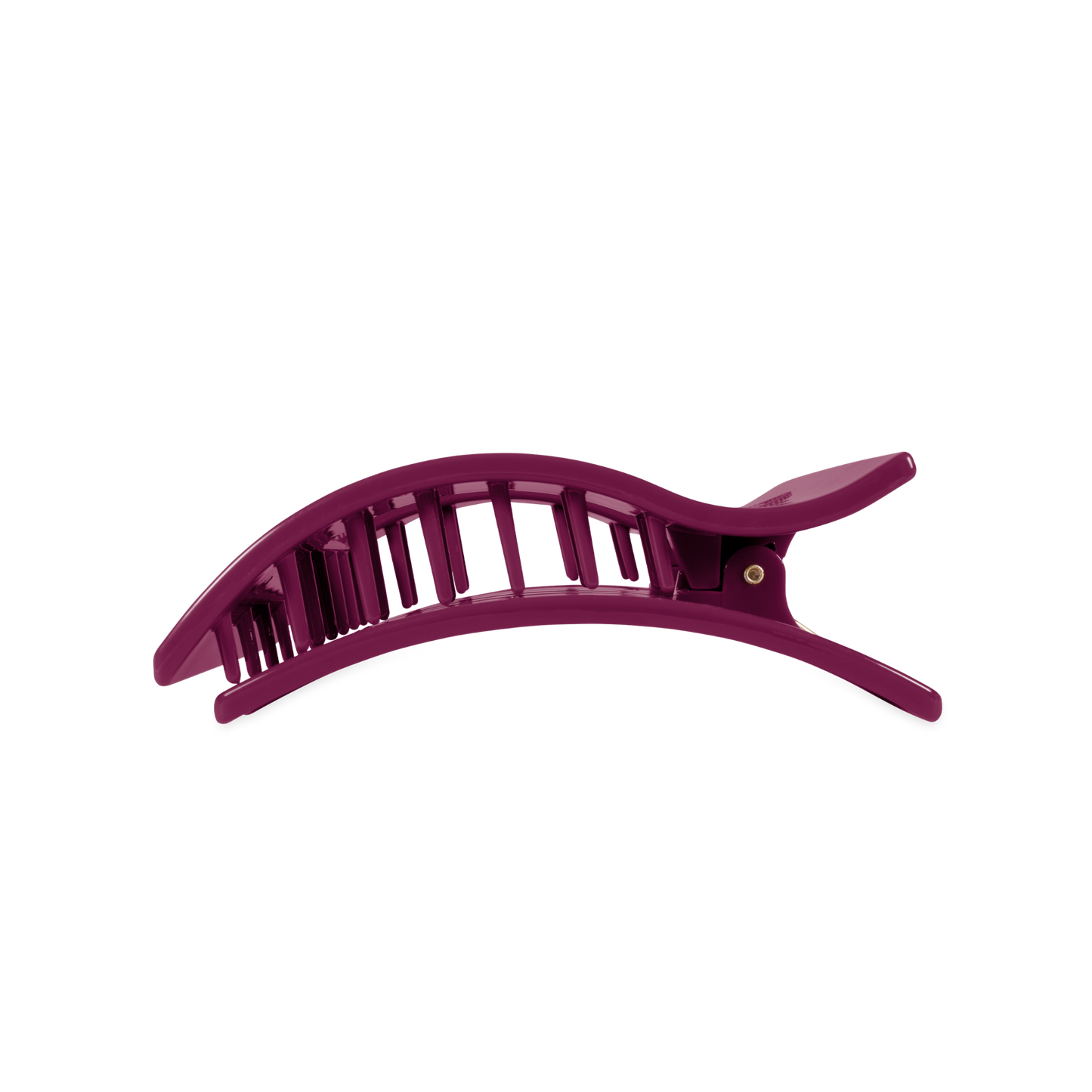 TELETIES - Large Flat Rectangle Hair Clip - Mulberry