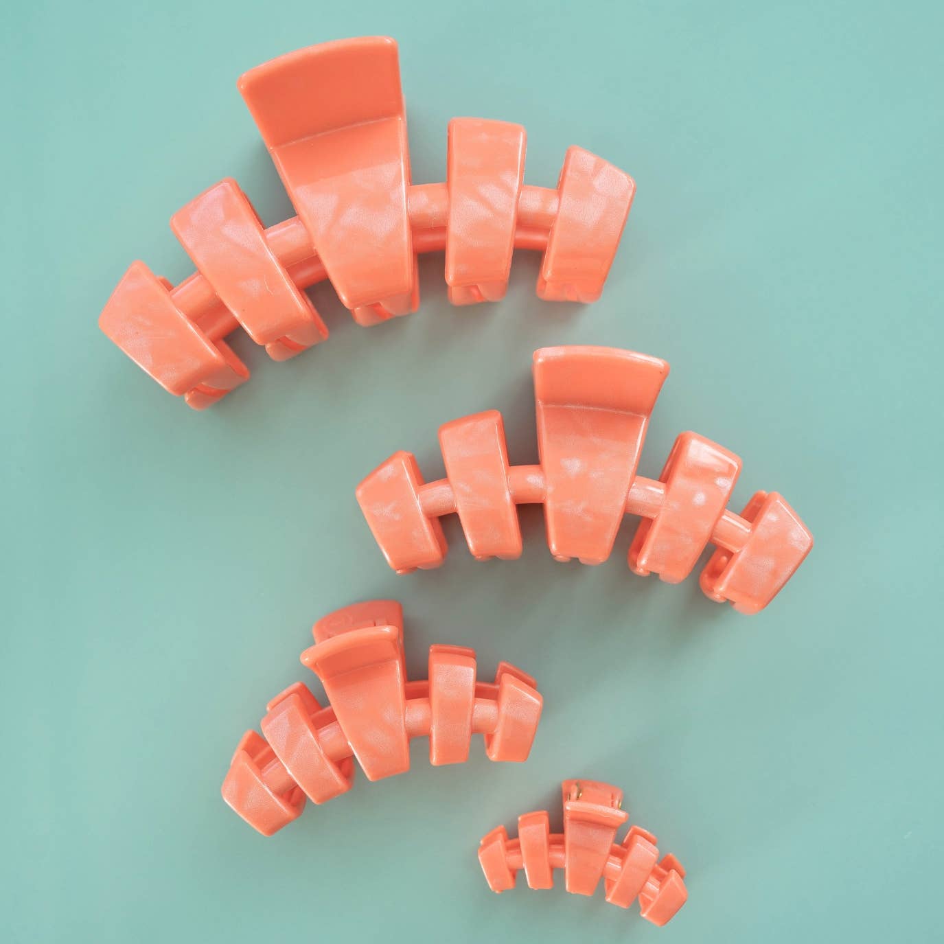 TELETIES - Classic Medium Hair Clip - Dreamsicle
