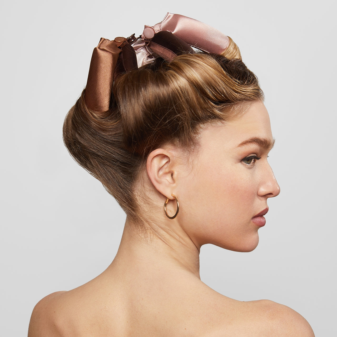 KITSCH - Satin Jumbo Flexi Rods 4pc Set - Rosewood