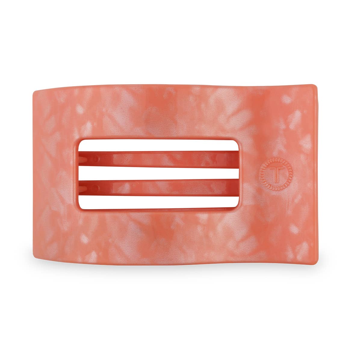 TELETIES - Small Flat Rectangle Hair Clip - Dreamsicle