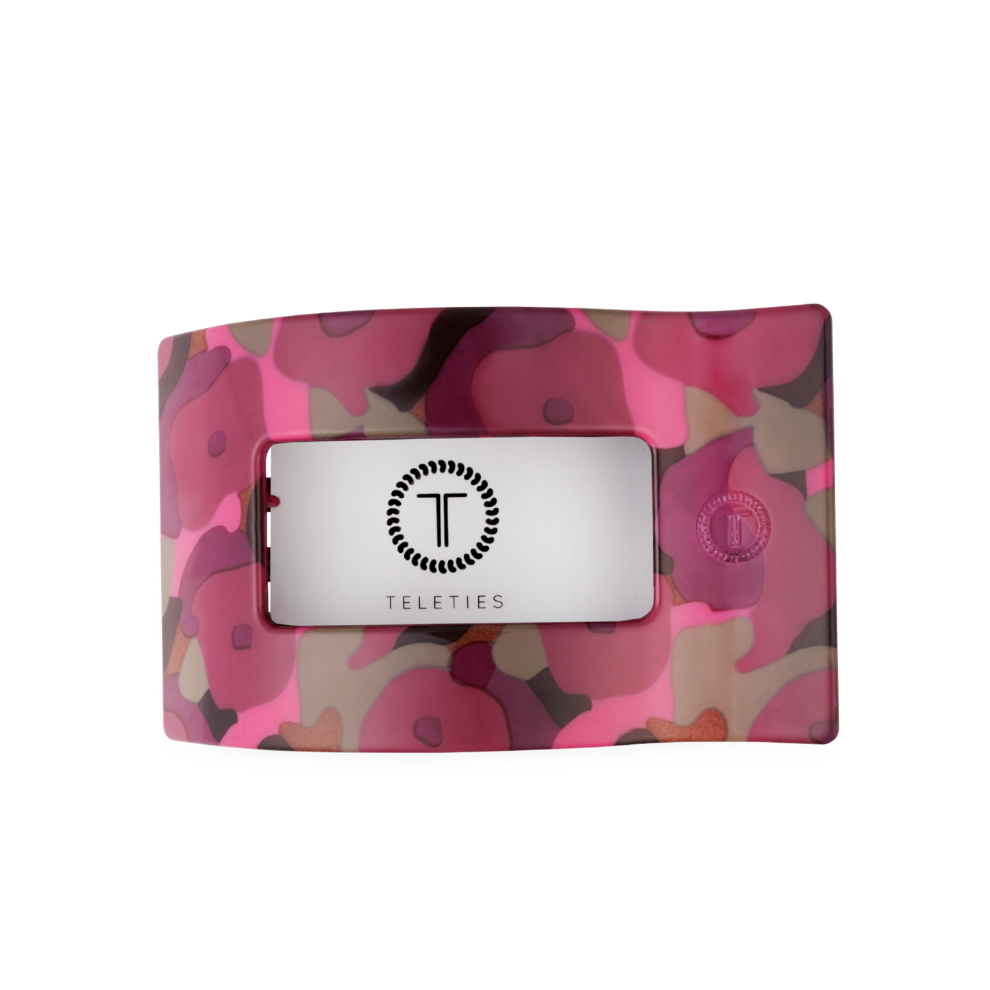TELETIES - Large Flat Rectangle Hair Clip - Garden Glam