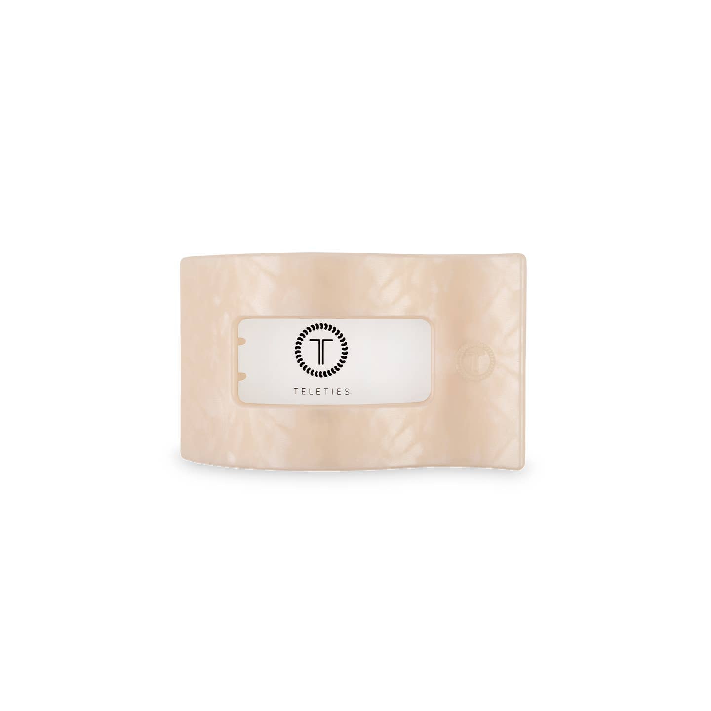 TELETIES - Small Flat Rectangle Hair Clip - Soft Surf