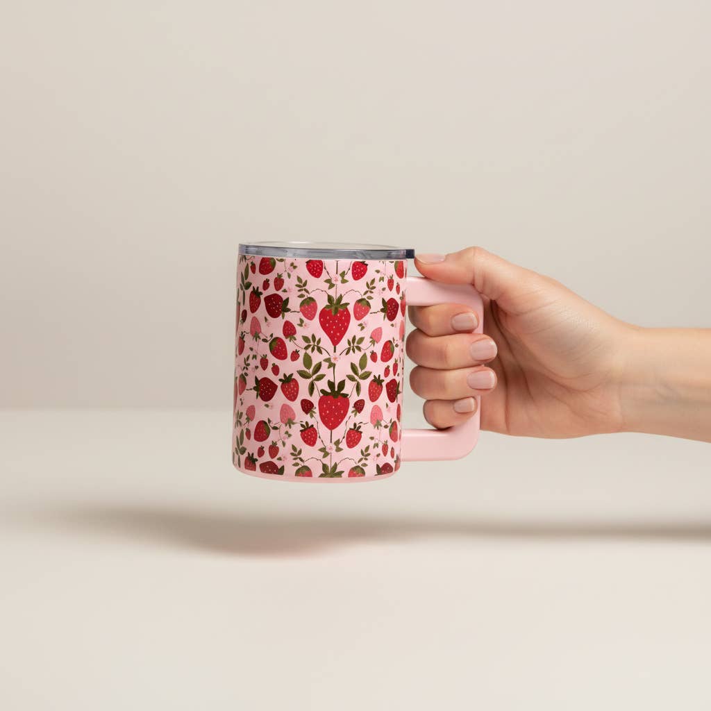 The Darling Effect - 14oz Insulated Mug - Strawberry Fields