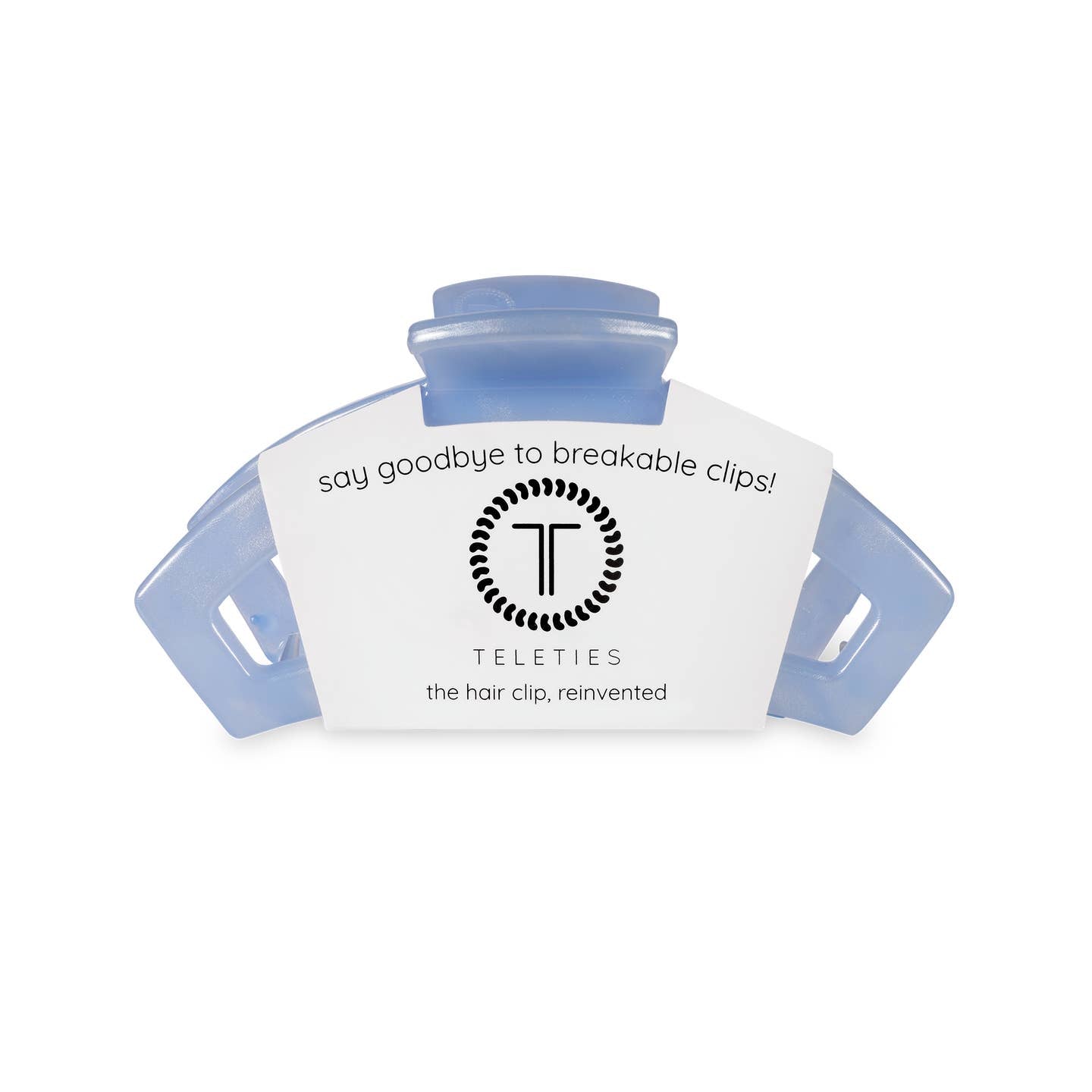 TELETIES - Open Small Hair Clip - Blue Lagoon