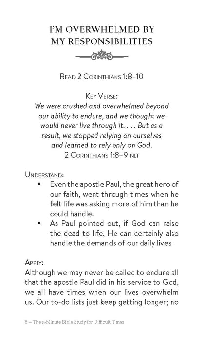 The 5-Minute Bible Study For Difficult Times