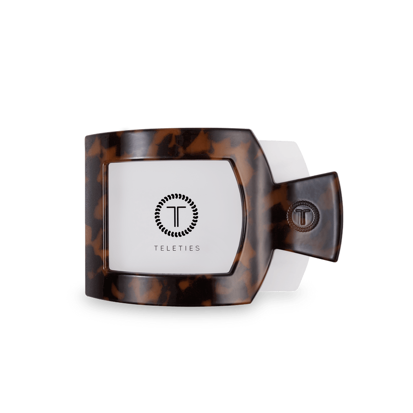 TELETIES - Medium Flat Square Clip - Tortoise