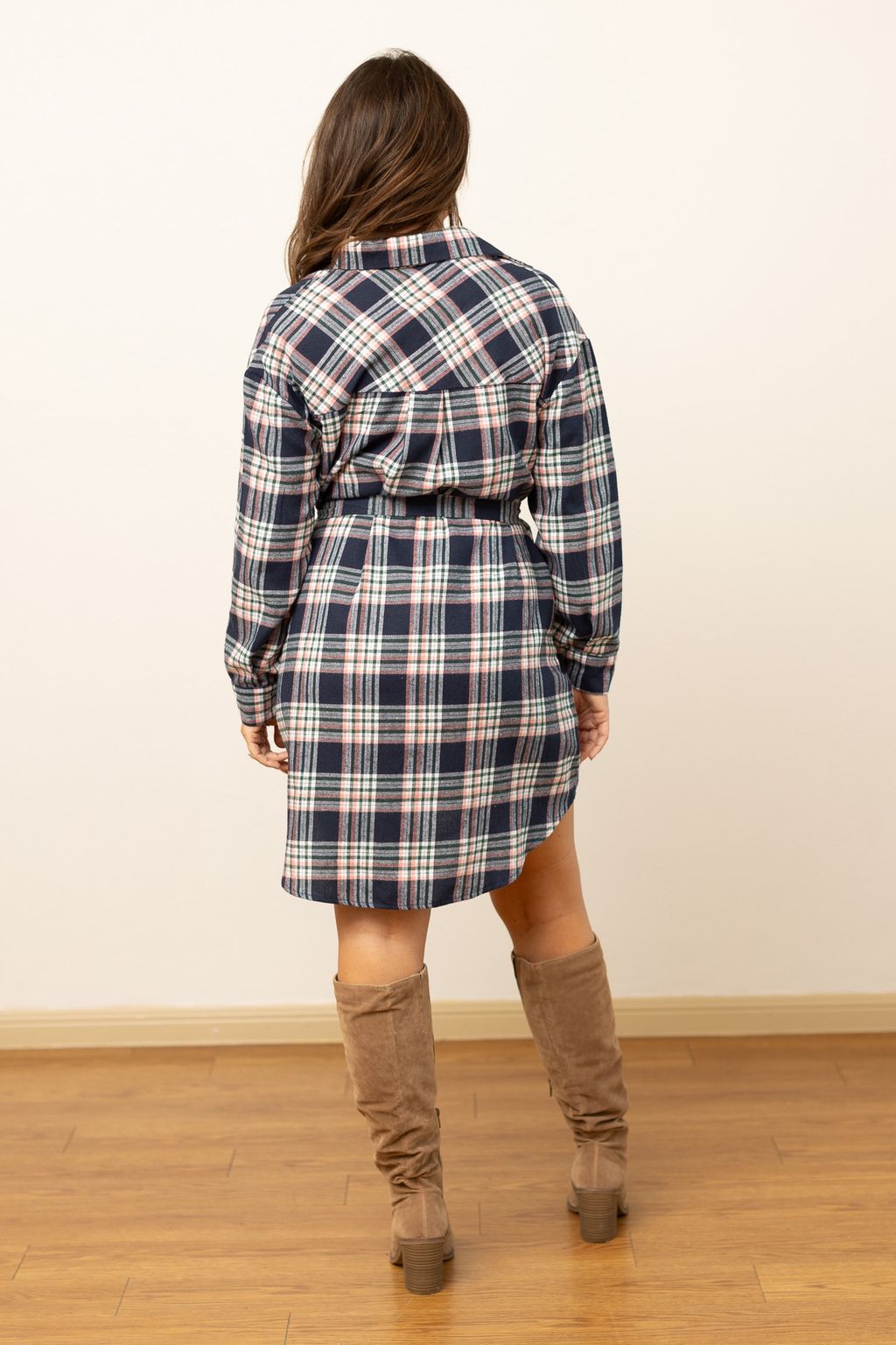 FINAL SALE - The Cahlie Flannel Shirt Dress