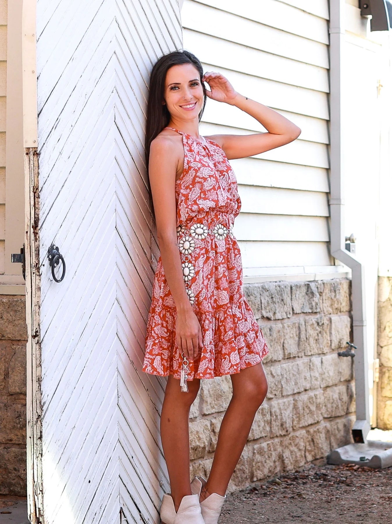 FINAL SALE - The Kickin' It Country Paisley Dress