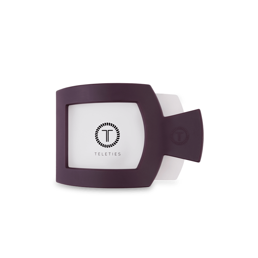 TELETIES - Medium Flat Square Clip - Burgundy Bliss