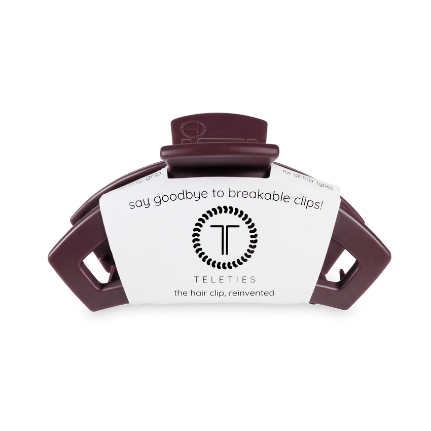 TELETIES - Open Medium Hair Clip - Burgundy Bliss
