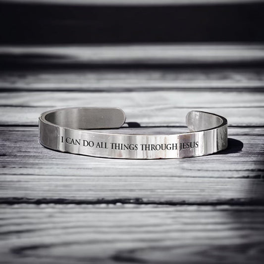 FINAL SALE - The Scripture Bangle : I Can Do All Things Through Jesus