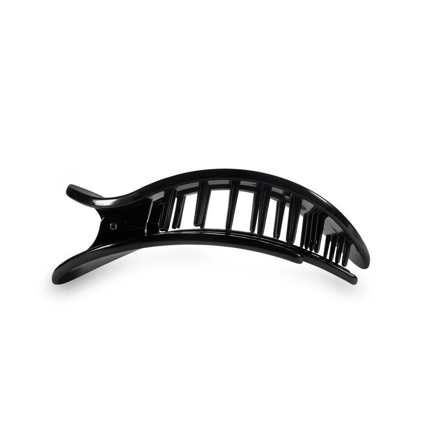 TELETIES - Medium Flat Round Clip - Jet Black