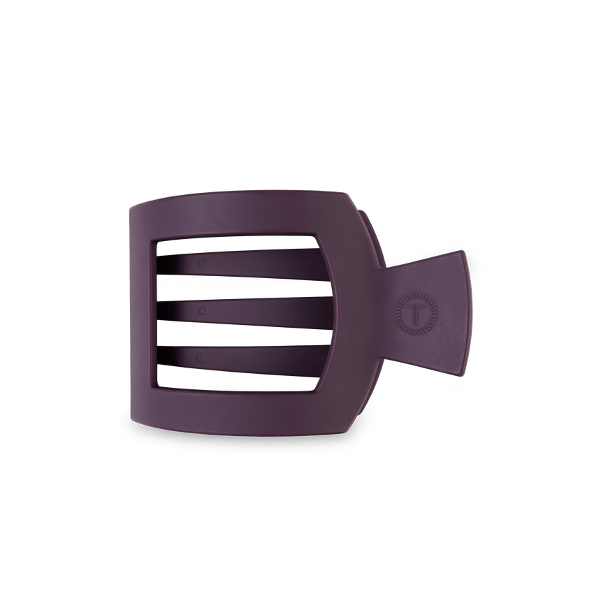TELETIES - Medium Flat Square Clip - Burgundy Bliss