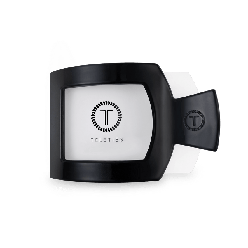 TELETIES - Medium Flat Square Clip - Jet Black