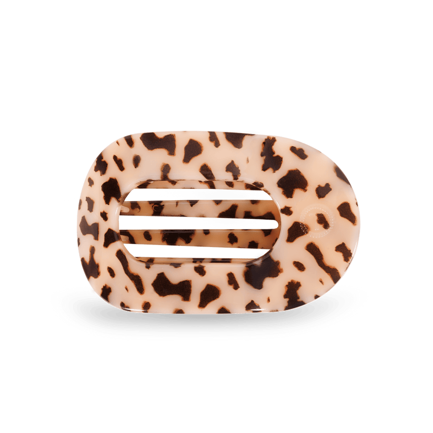 TELETIES - Medium Flat Round Clip - Blonde Tortoise