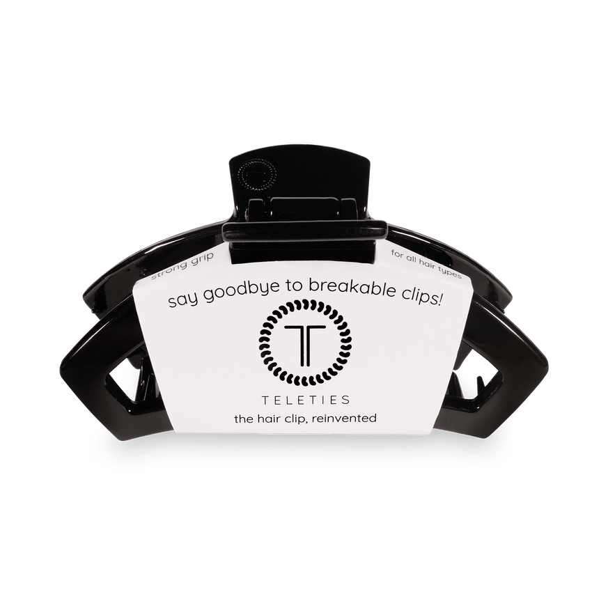 TELETIES - Open Small Hair Clip - Jet Black