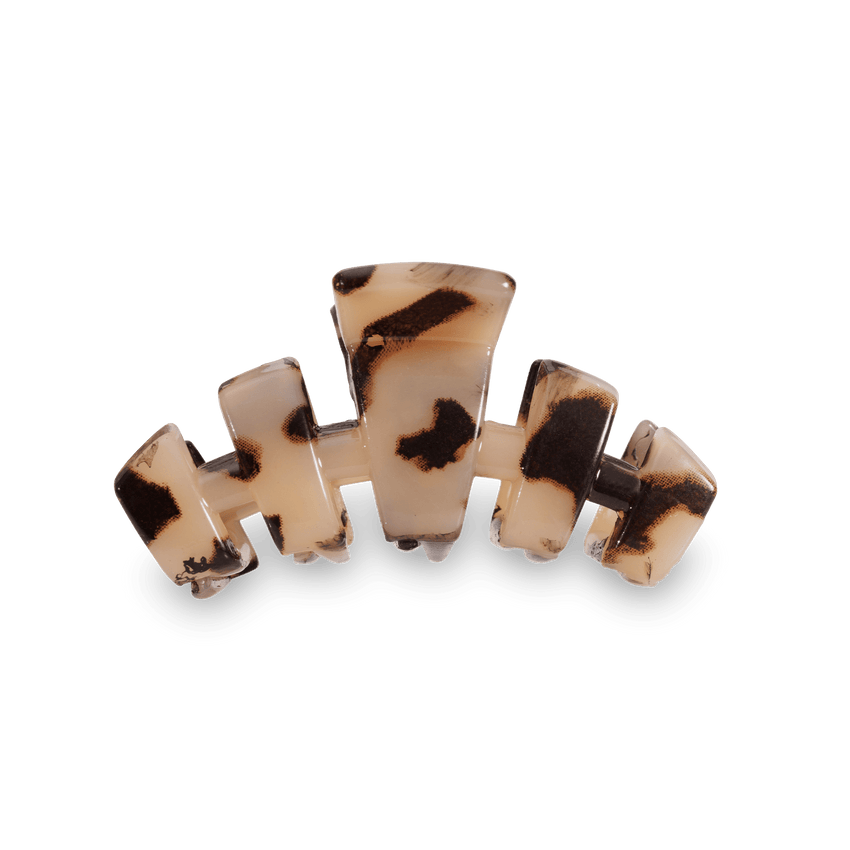 TELETIES - Classic Small Hair Clip - Blonde Tortoise