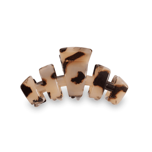 TELETIES - Classic Small Hair Clip - Blonde Tortoise