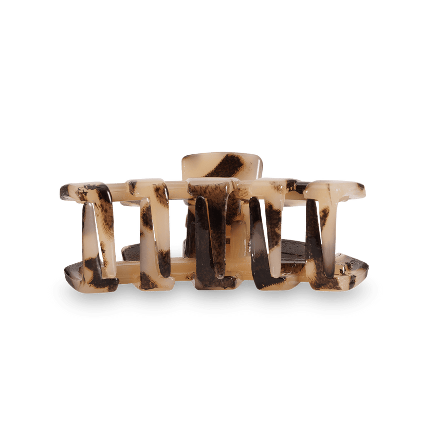 TELETIES - Classic Small Hair Clip - Blonde Tortoise