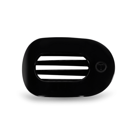 TELETIES - Medium Flat Round Clip - Jet Black