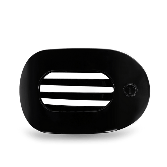 TELETIES - Large Flat Round Clip - Jet Black