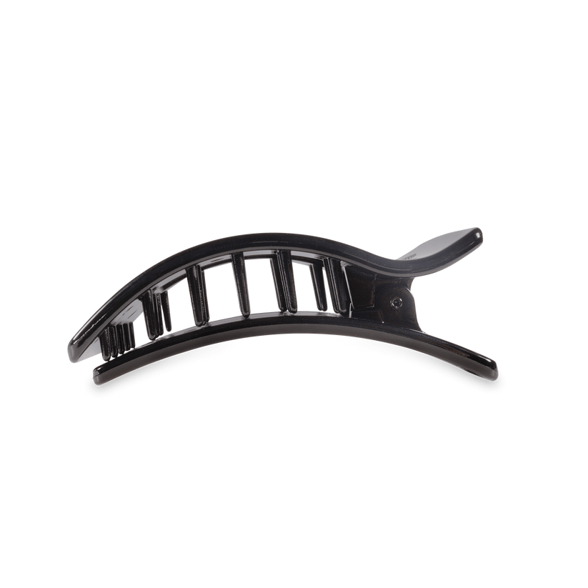 TELETIES - Medium Flat Rectangle Hair Clip - Black