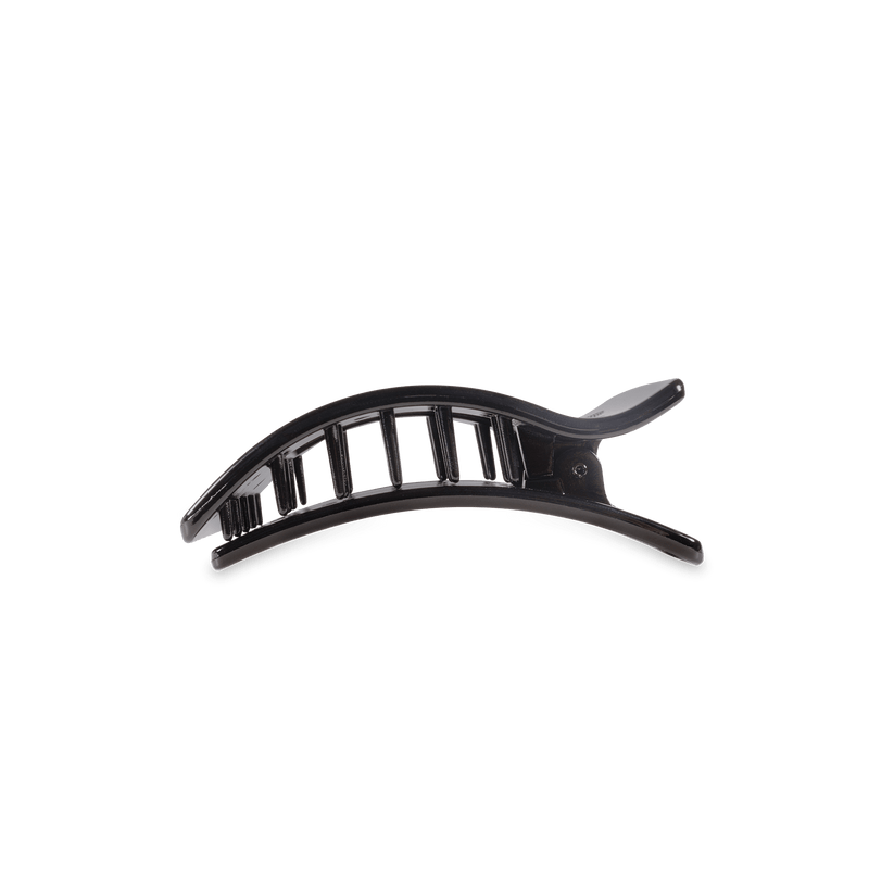 TELETIES - Small Flat Rectangle Hair Clip - Black