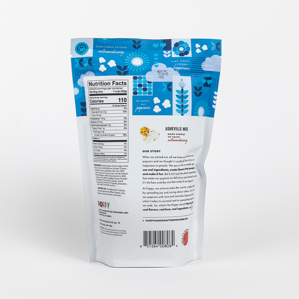 Poppy Hand-Crafted Popcorn - Asheville Mix 6 oz