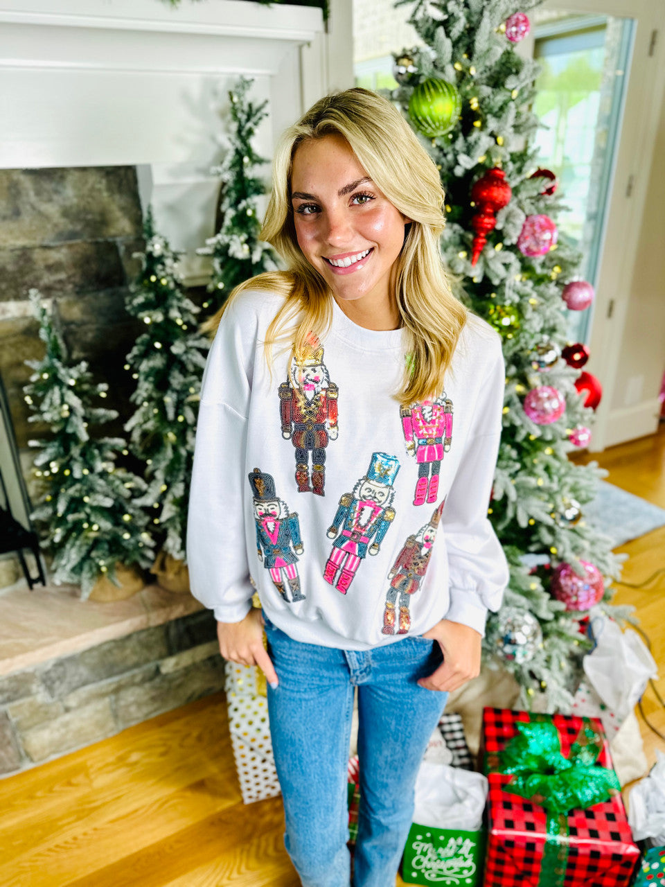 FINAL SALE - Simply Southern - Sequin Crewneck - Nutcracker