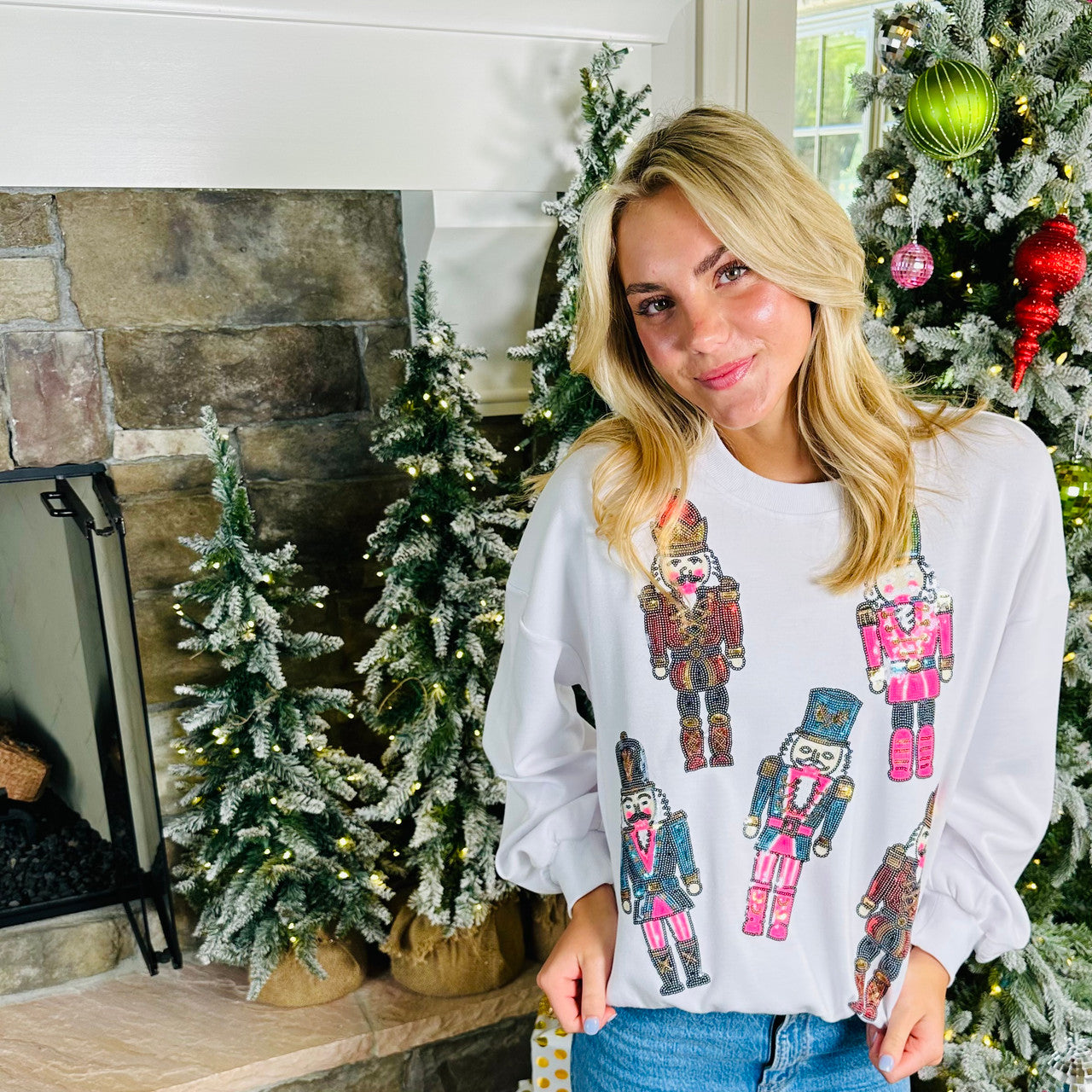 FINAL SALE - Simply Southern - Sequin Crewneck - Nutcracker