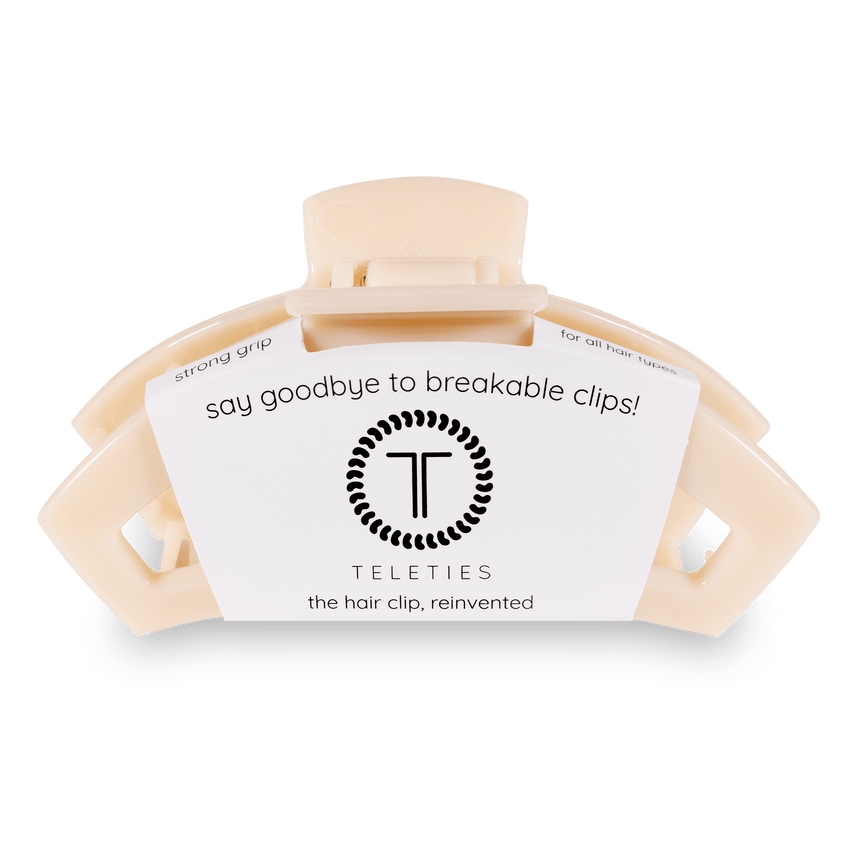 TELETIES - Open Large Hair Clip - Almond Beige