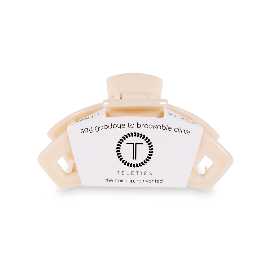 TELETIES - Open Medium Hair Clip - Almond Beige