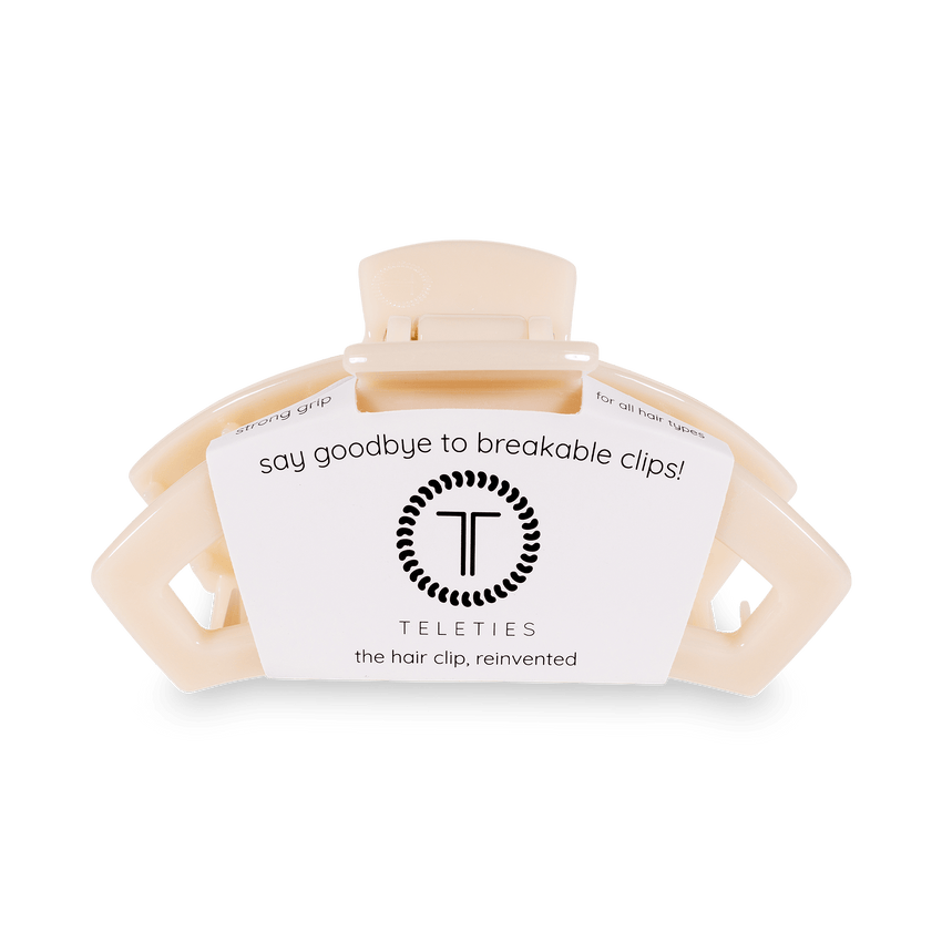 TELETIES - Open Small Hair Clip - Almond Beige
