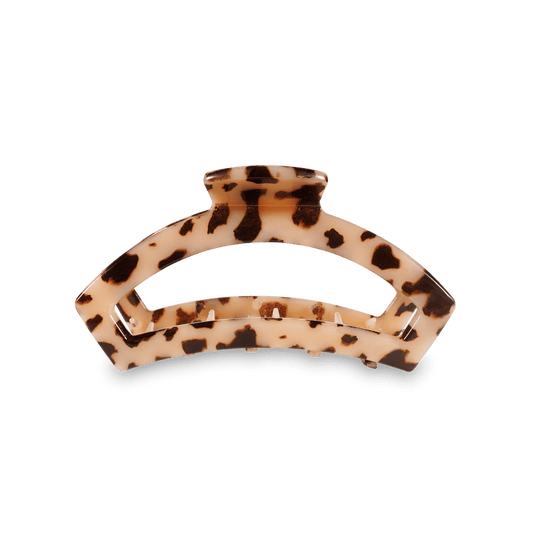 TELETIES - Open Medium Hair Clip - Blonde Tortoise