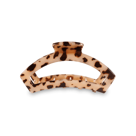 TELETIES - Open Small Hair Clip - Blonde Tortoise