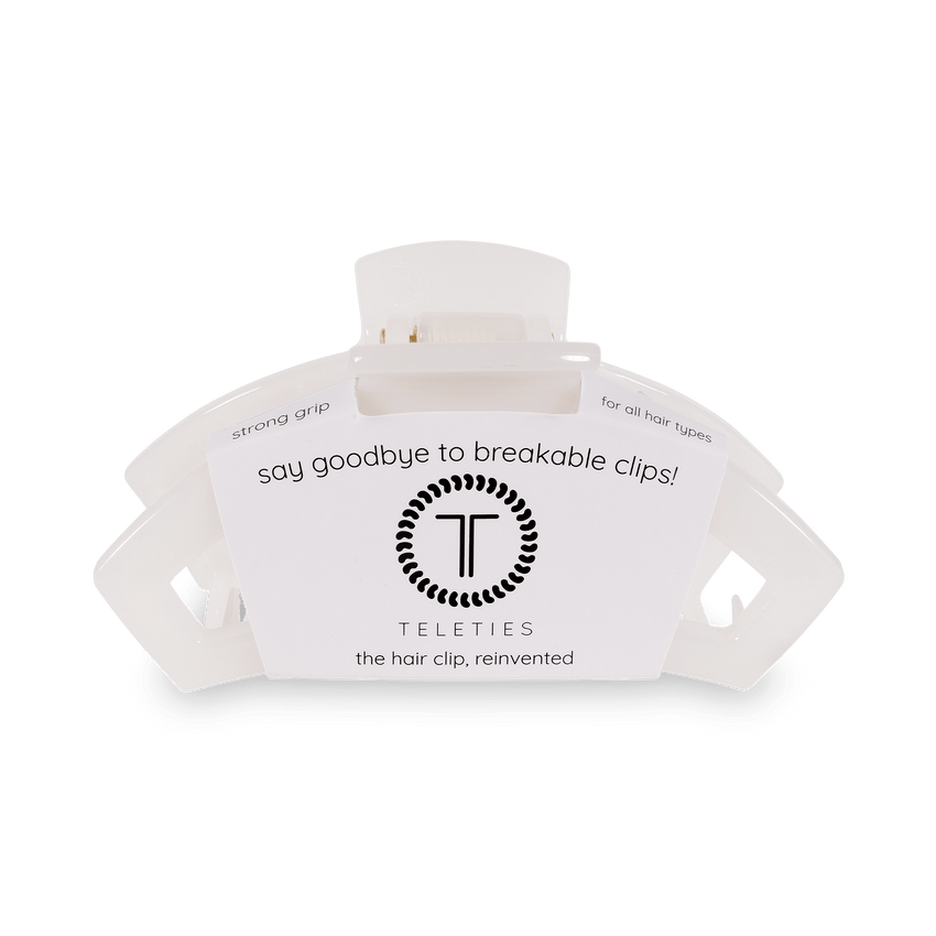 TELETIES - Open Small Hair Clip - Coconut White