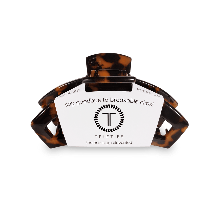 TELETIES - Open Small Hair Clip - Tortoise