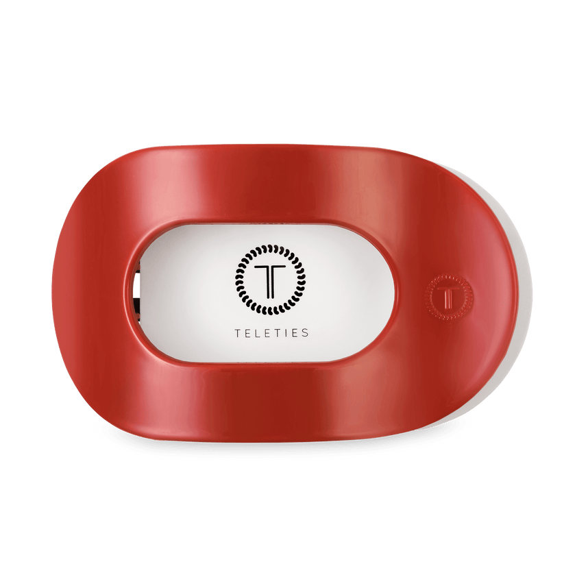 TELETIES - Large Flat Round Hair Clip - Red Carpet Ready